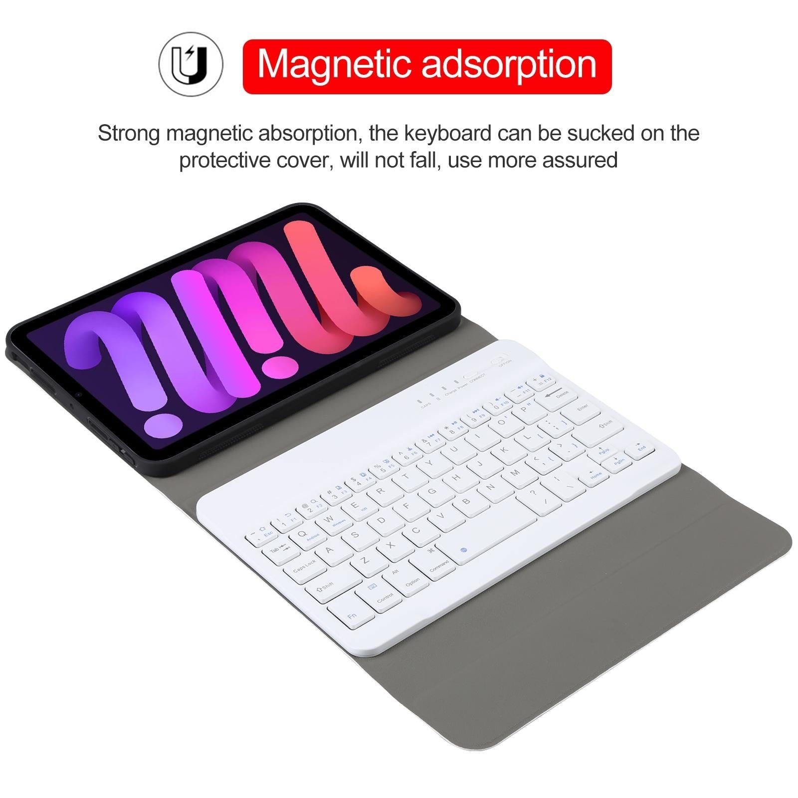 Ultra-Thin Detachable Bluetooth Keyboard Leather Case For Ipad Mini 6 - Gold 10