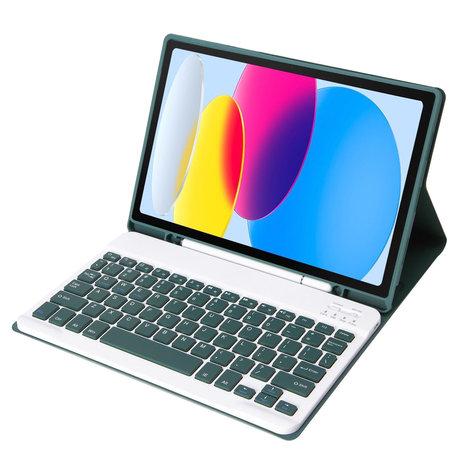 Ultra-Thin Bluetooth Keyboard Leather Tablet Case For Ipad 10.9 2022 With Pen Slot - Gold