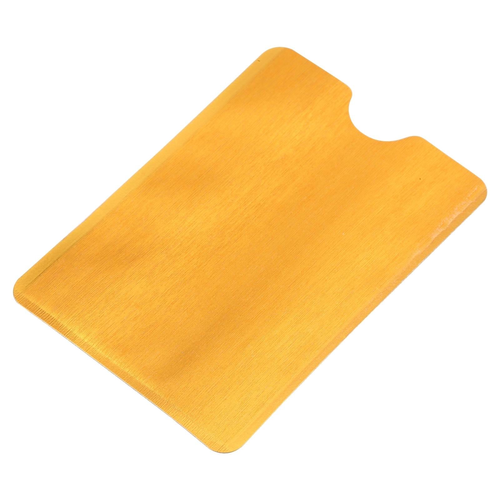 100 Rfid Blocking Aluminum Foil Card Sleeves - Pack - Gold 10
