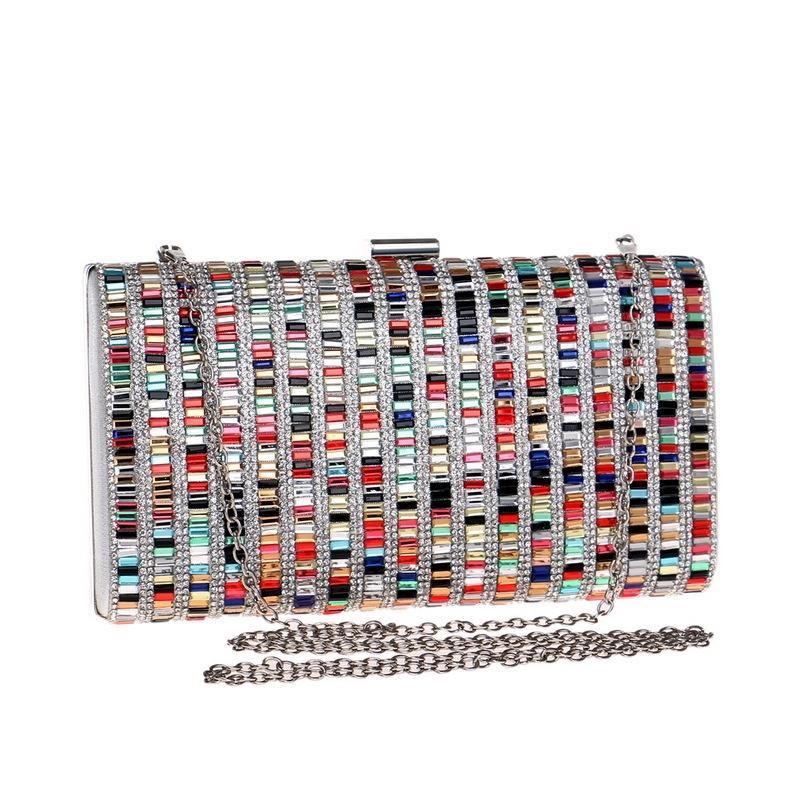 Gold Diamond Square Handbag for Fashion Banquets and Parties 3