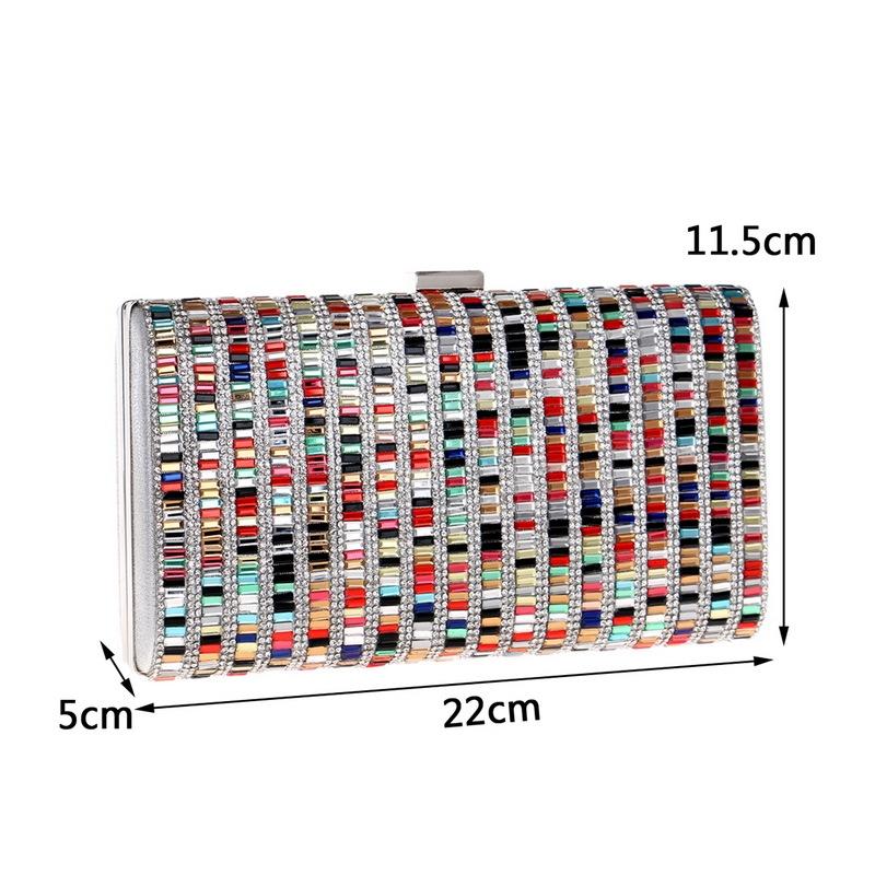 Gold Diamond Square Handbag for Fashion Banquets and Parties 6