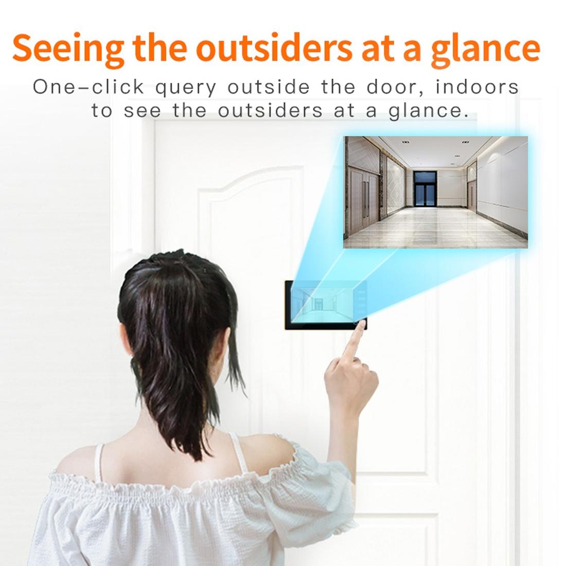 Smart Digital Door Viewer With Motion Detection And Video Alarm - 4.3 Screen - Tf Card Support - Gold 7