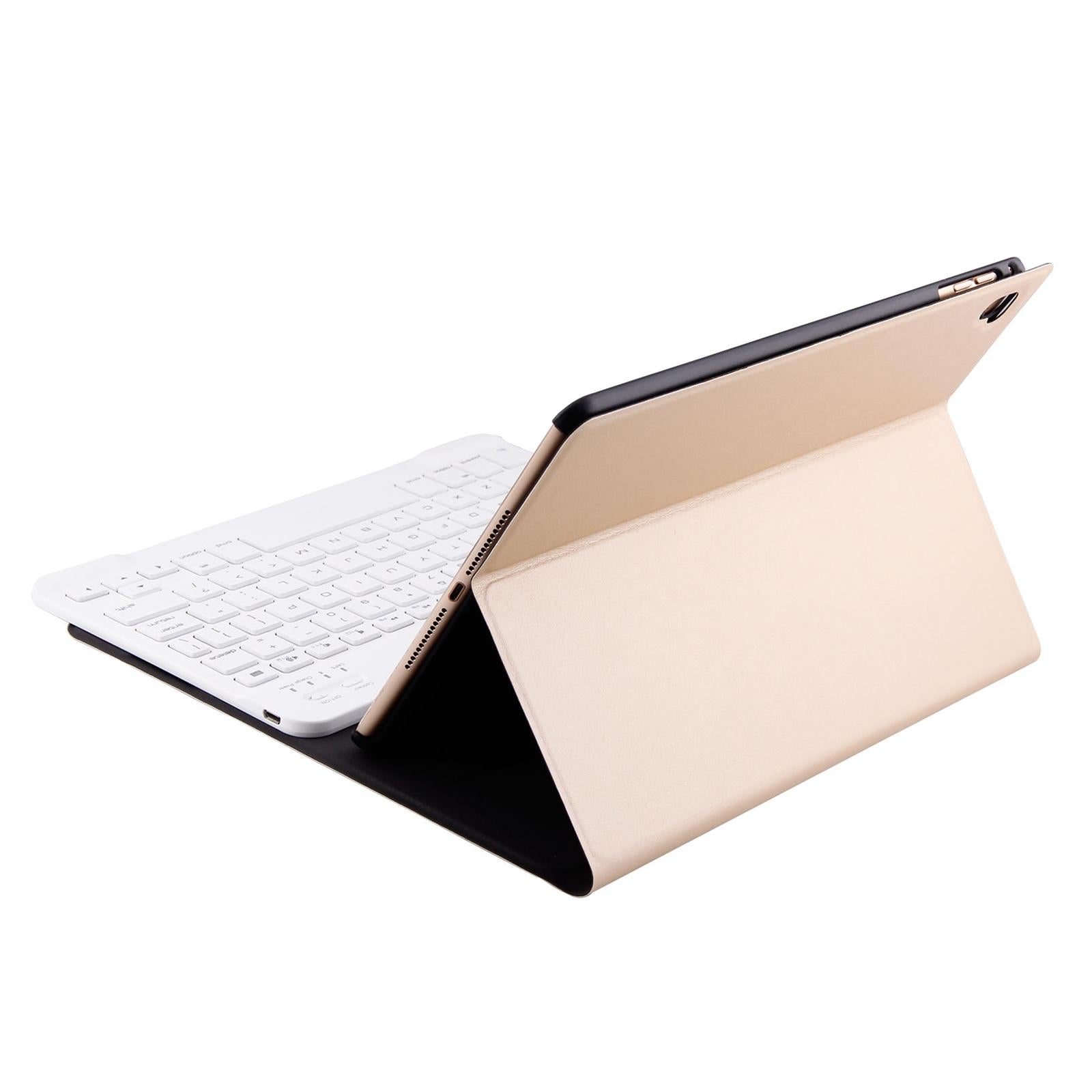 Bluetooth Keyboard & Leather Tablet Case For Ipad Air / Pro 9.7 - Three-Gear Angle Adjustment Magnetic Sleep Function - Abs Brushed Texture - Gold 4