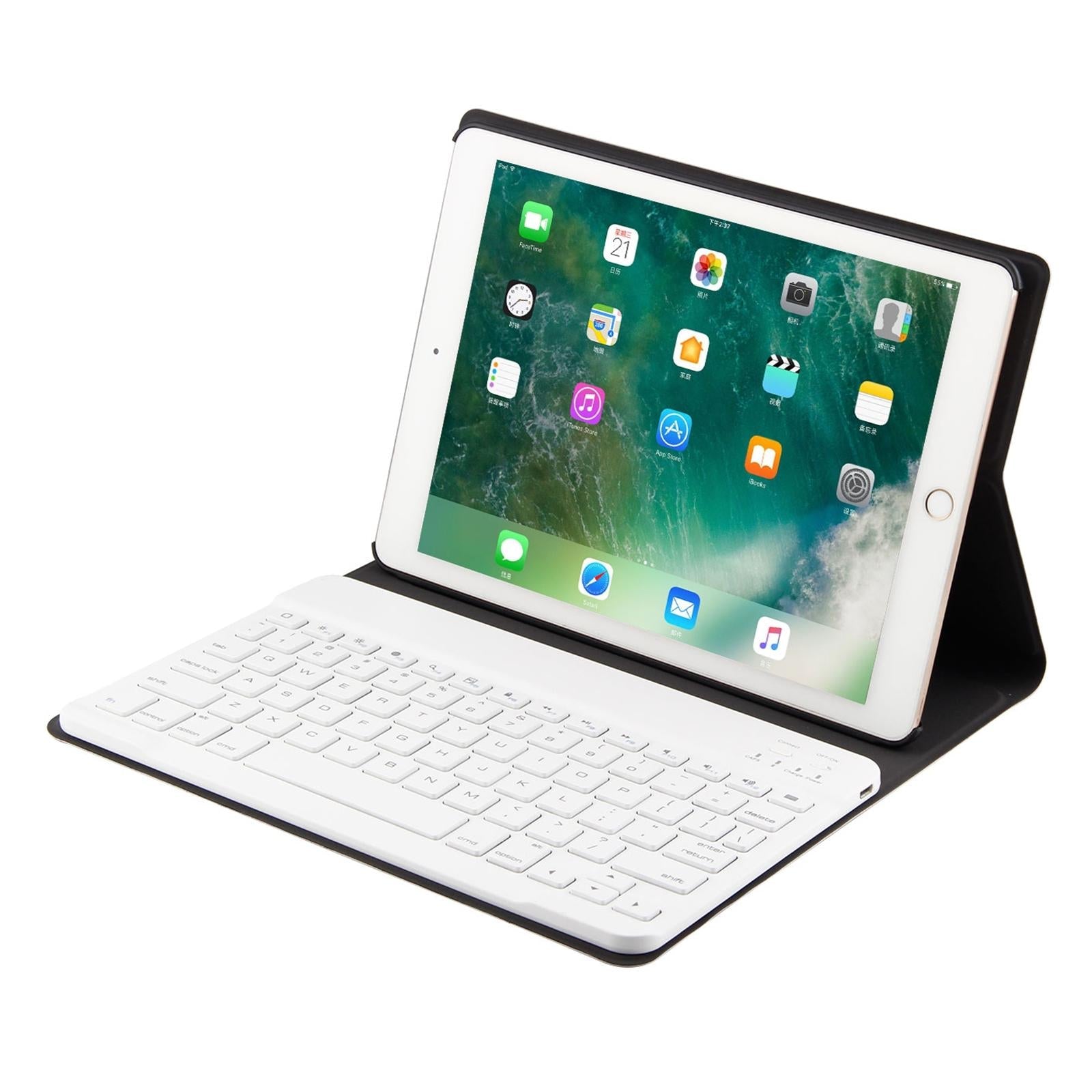 Bluetooth Keyboard & Leather Tablet Case For Ipad Air / Pro 9.7 - Three-Gear Angle Adjustment Magnetic Sleep Function - Abs Brushed Texture - Gold 11