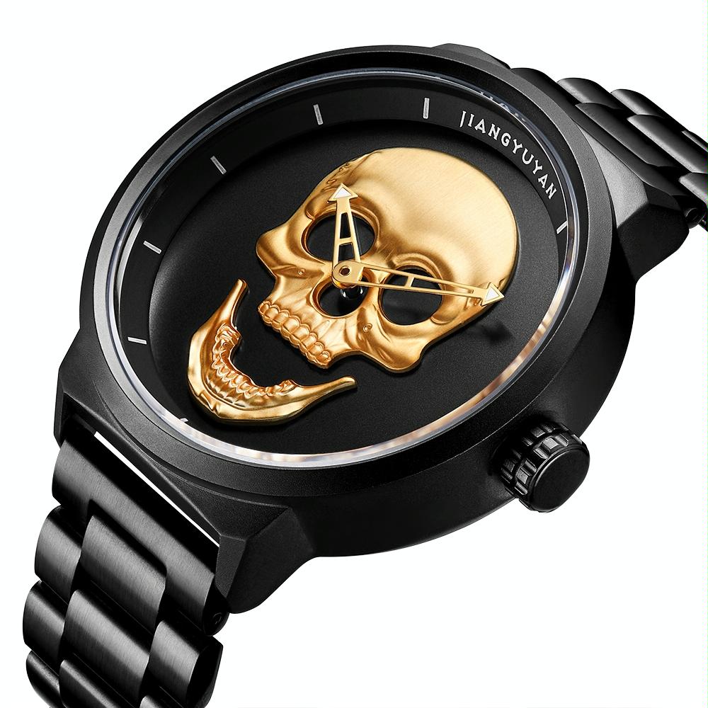 Stainless Steel Men Quartz Watch - Gold Band 3