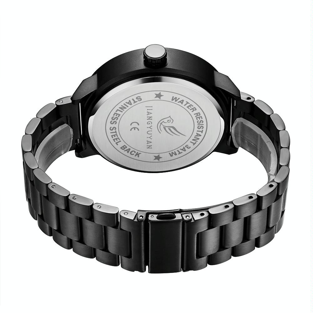 Stainless Steel Men Quartz Watch - Gold Band 4