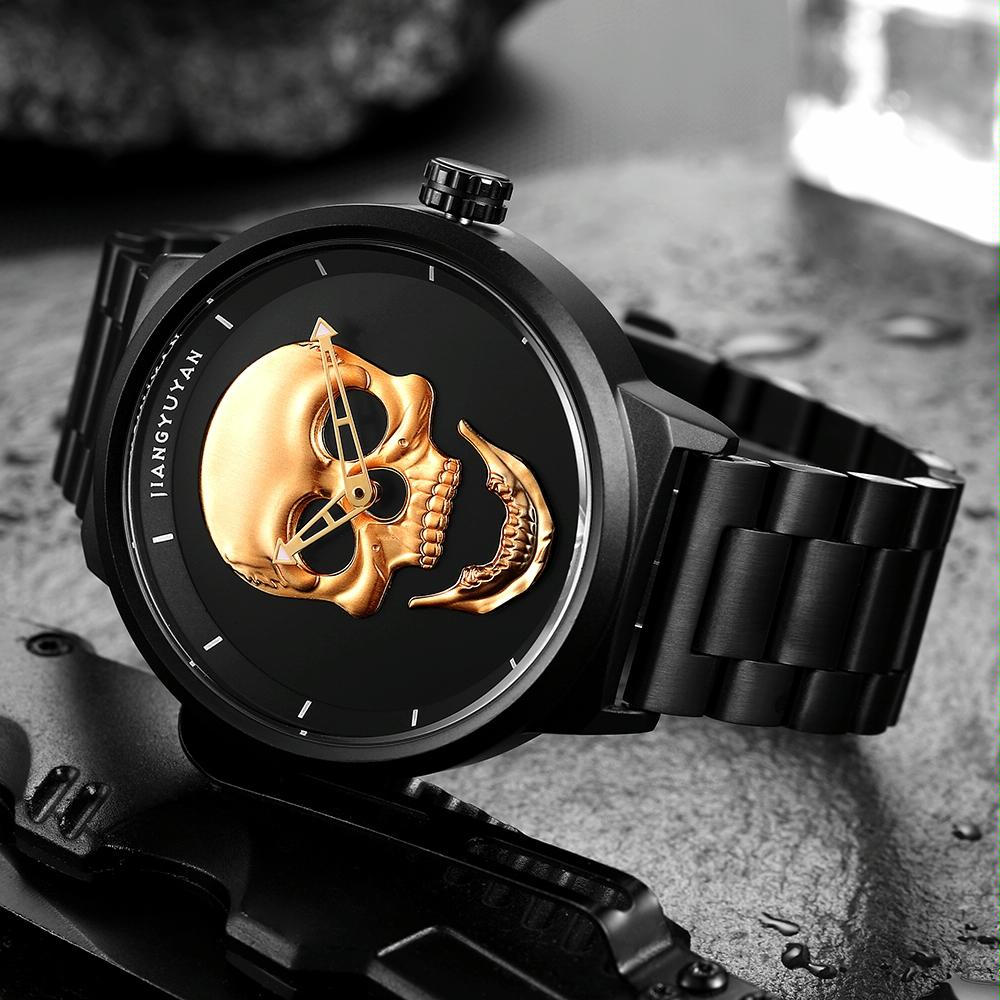 Stainless Steel Men Quartz Watch - Gold Band 5