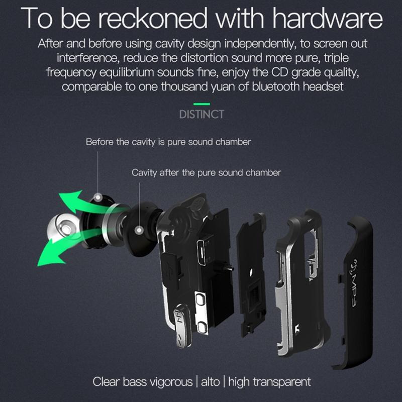 Wireless Sports Bluetooth Earphones - Binaural Hanging Type 5.0 - Gold 7