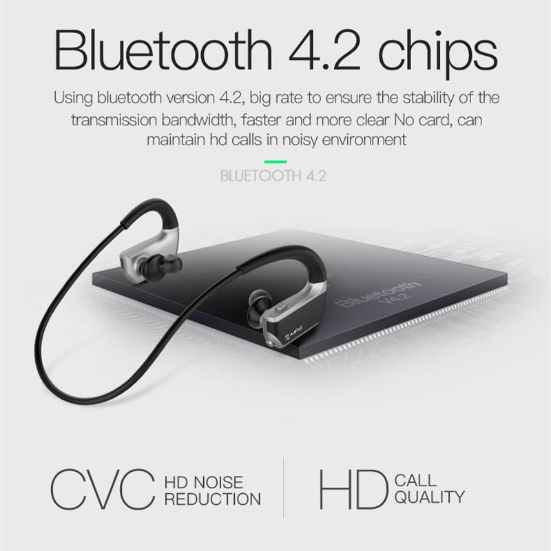 Wireless Sports Bluetooth Earphones - Binaural Hanging Type 5.0 - Gold 13