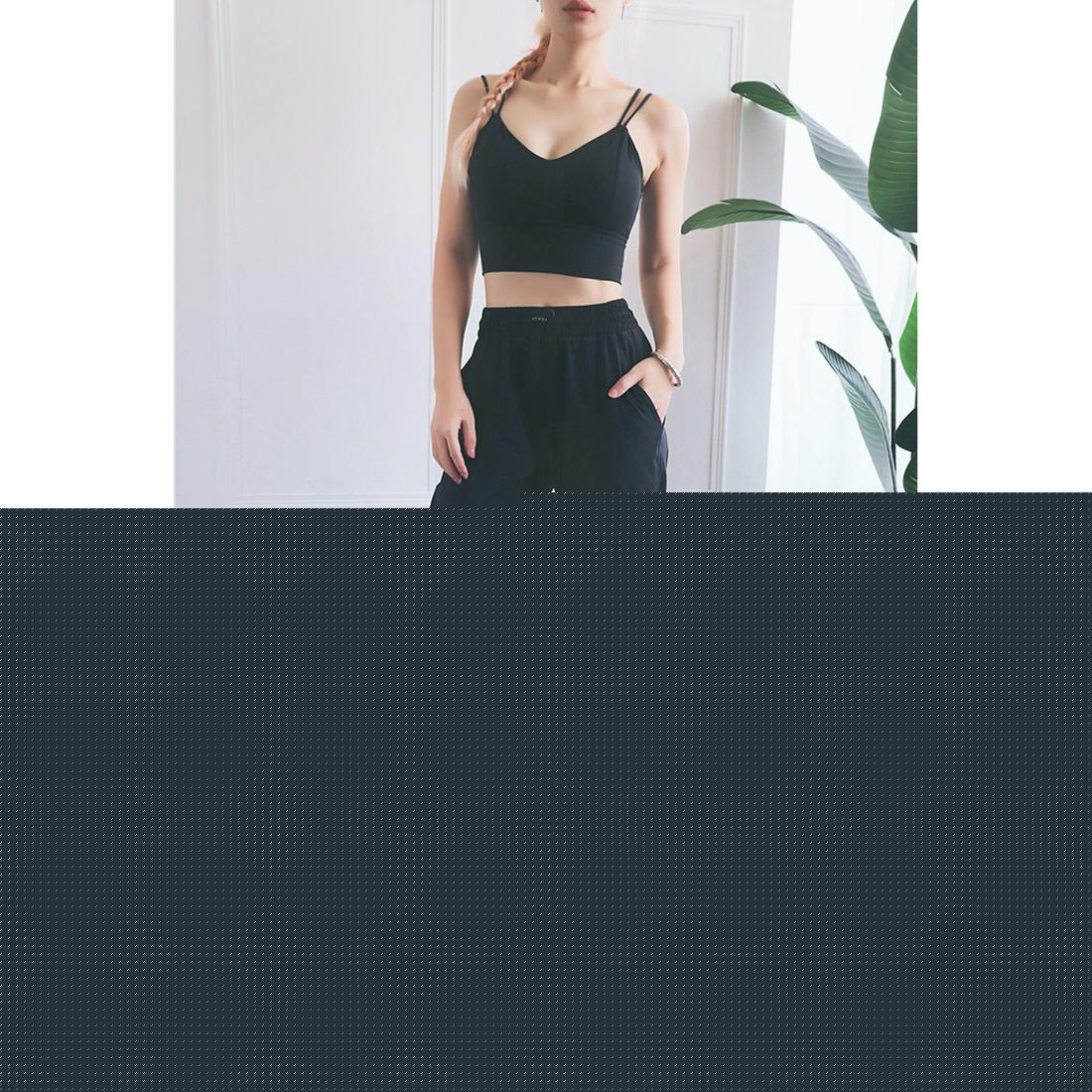 High Waist Drawstring Fitness Pants Black Size L - Quicksand Powder M 9