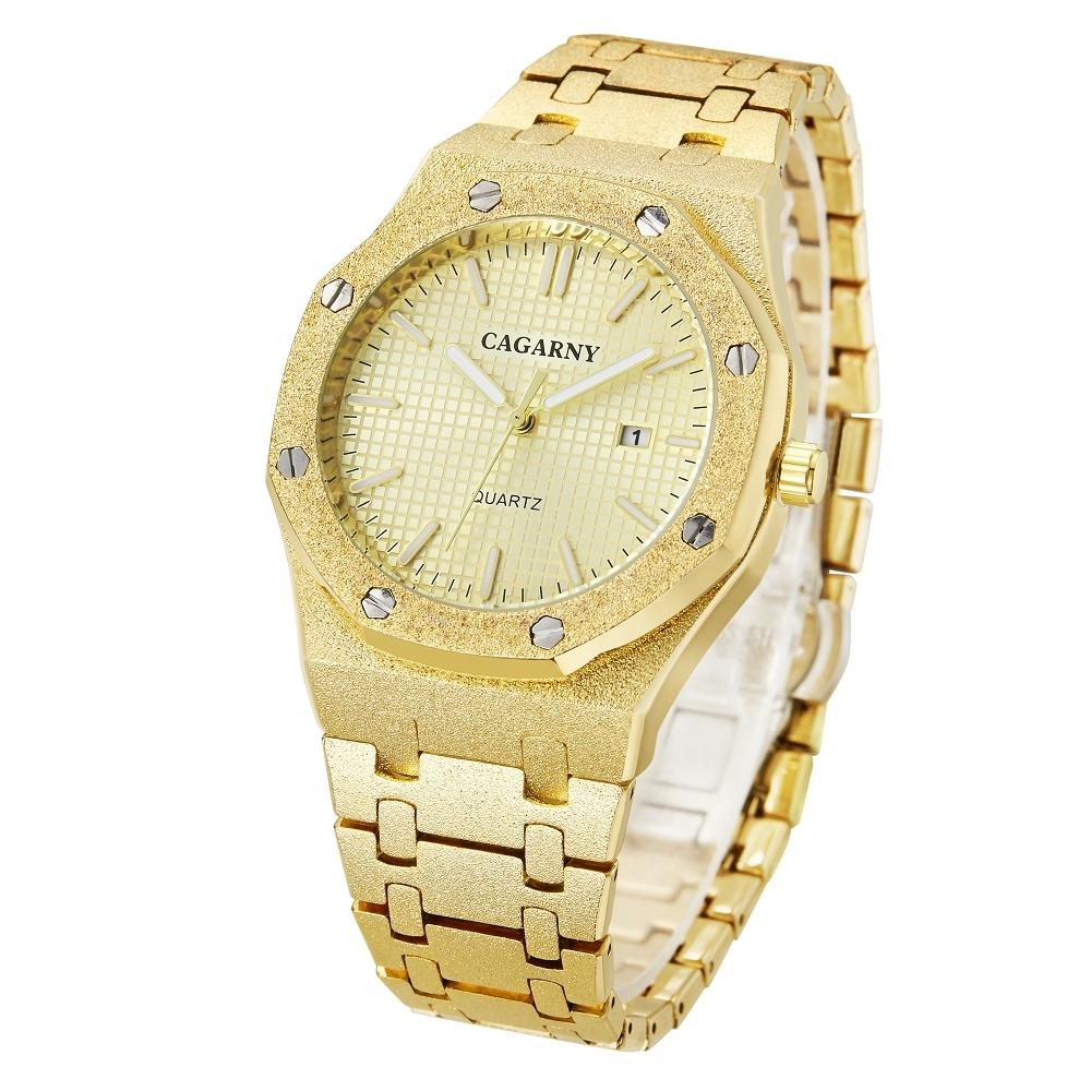 Gold Shell Black Dial Men Stainless Steel Watch with Dual Movement - Wa0335Jj 3