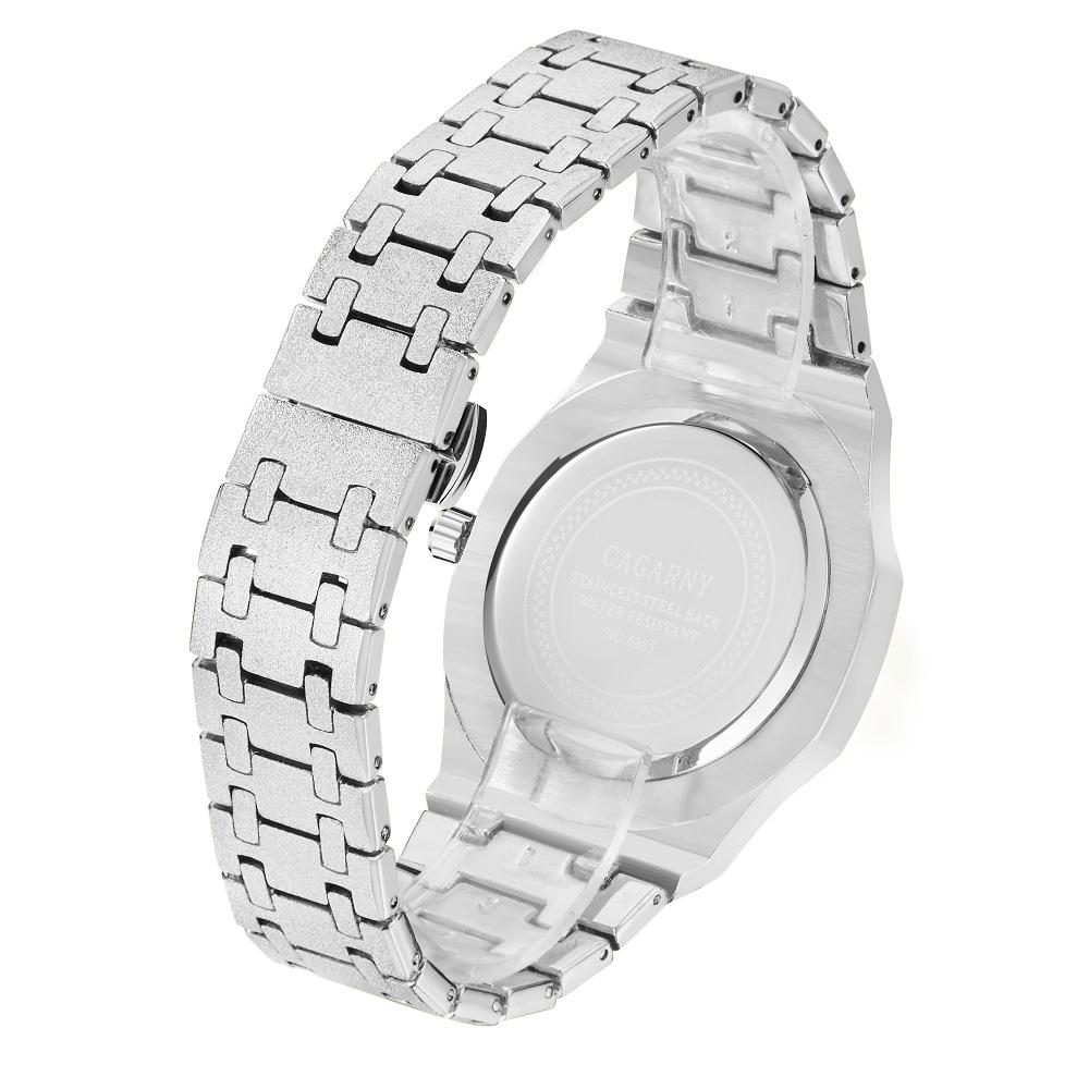 Gold Shell Black Dial Men Stainless Steel Watch with Dual Movement - Wa0335Jj 11