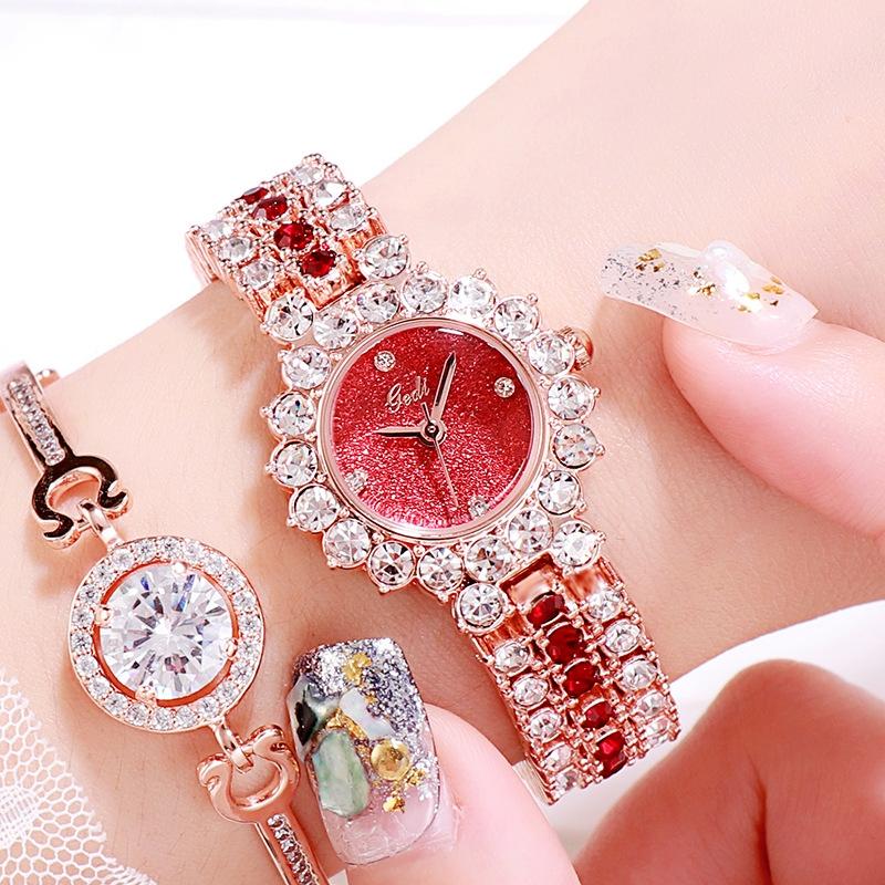 Women Quartz Bracelet Watch with Diamond Accents - Silver Shell White Plate 11