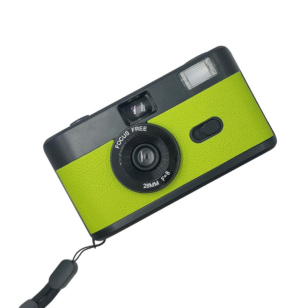 Retro Manual Reusable Film Camera for Kids - no Film - White + Pink Purple 8
