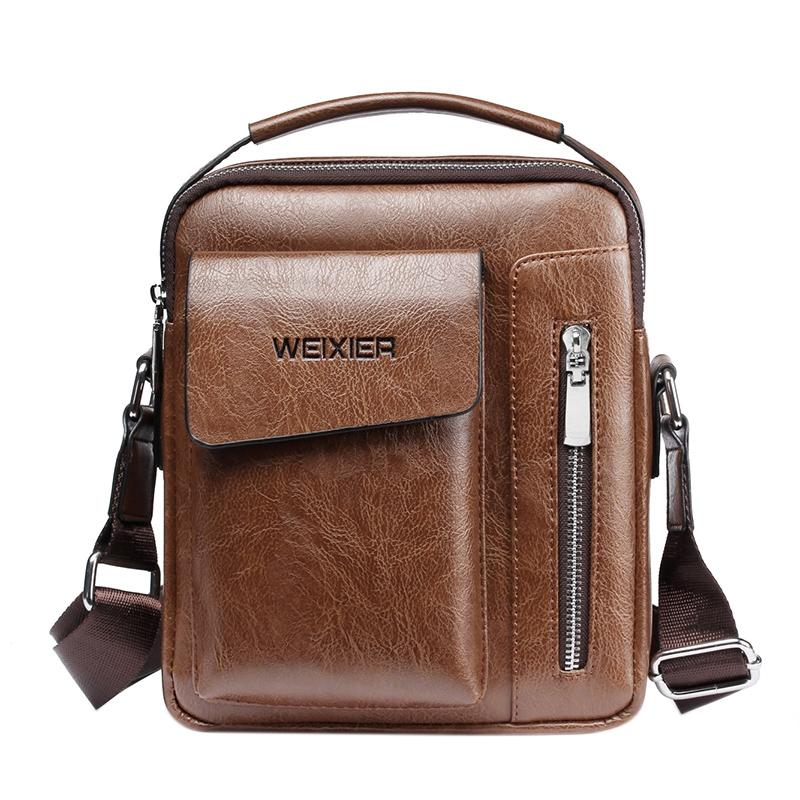 Men Universal Shoulder Messenger Bag Fashionable And Functional L 24Cm X 20Cm X 6Cm - Khaki