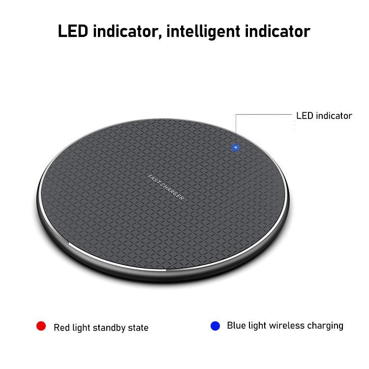 15W Round Desktop Wireless Charger + Type C Cable 3