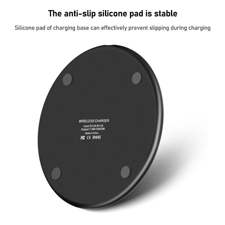 15W Round Desktop Wireless Charger + Type C Cable 6