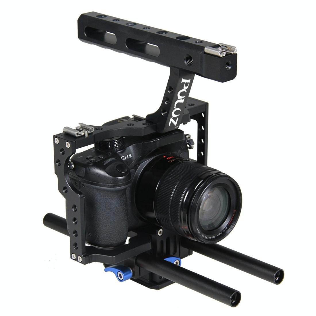 Camera Cage Stabilizer With Handle - Blue for Sony A7 / A7S / A7R 4
