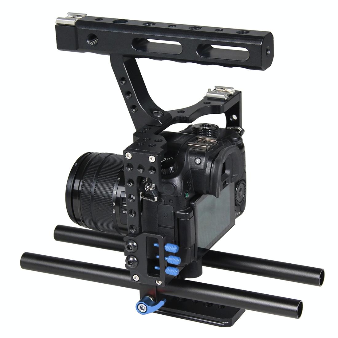 Camera Cage Stabilizer With Handle - Blue for Sony A7 / A7S / A7R 5