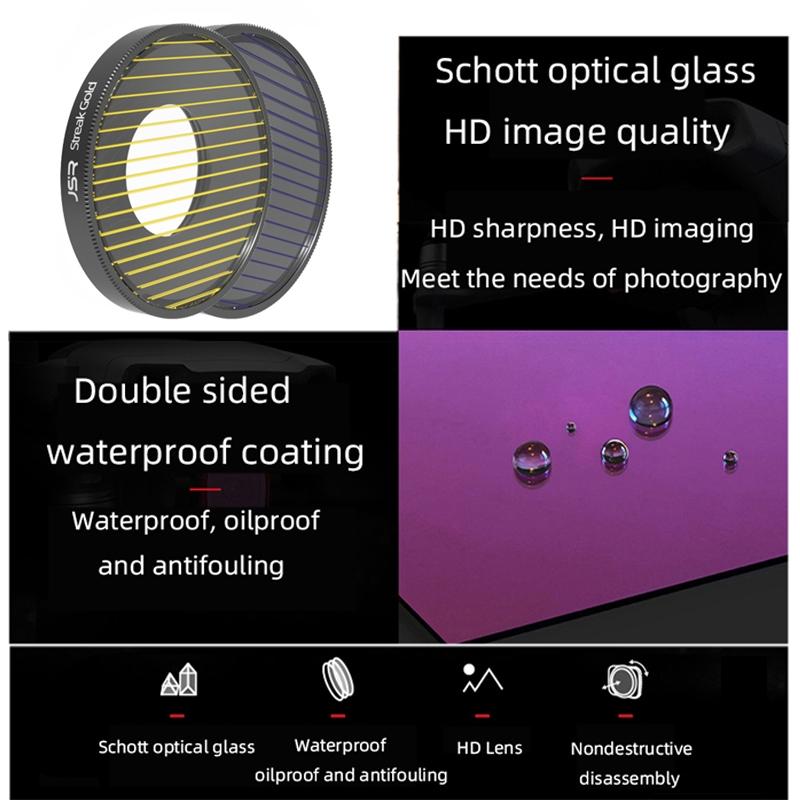 Enhanced Streak Drawing Lens Filter for Dji Action 3 - Blue 5