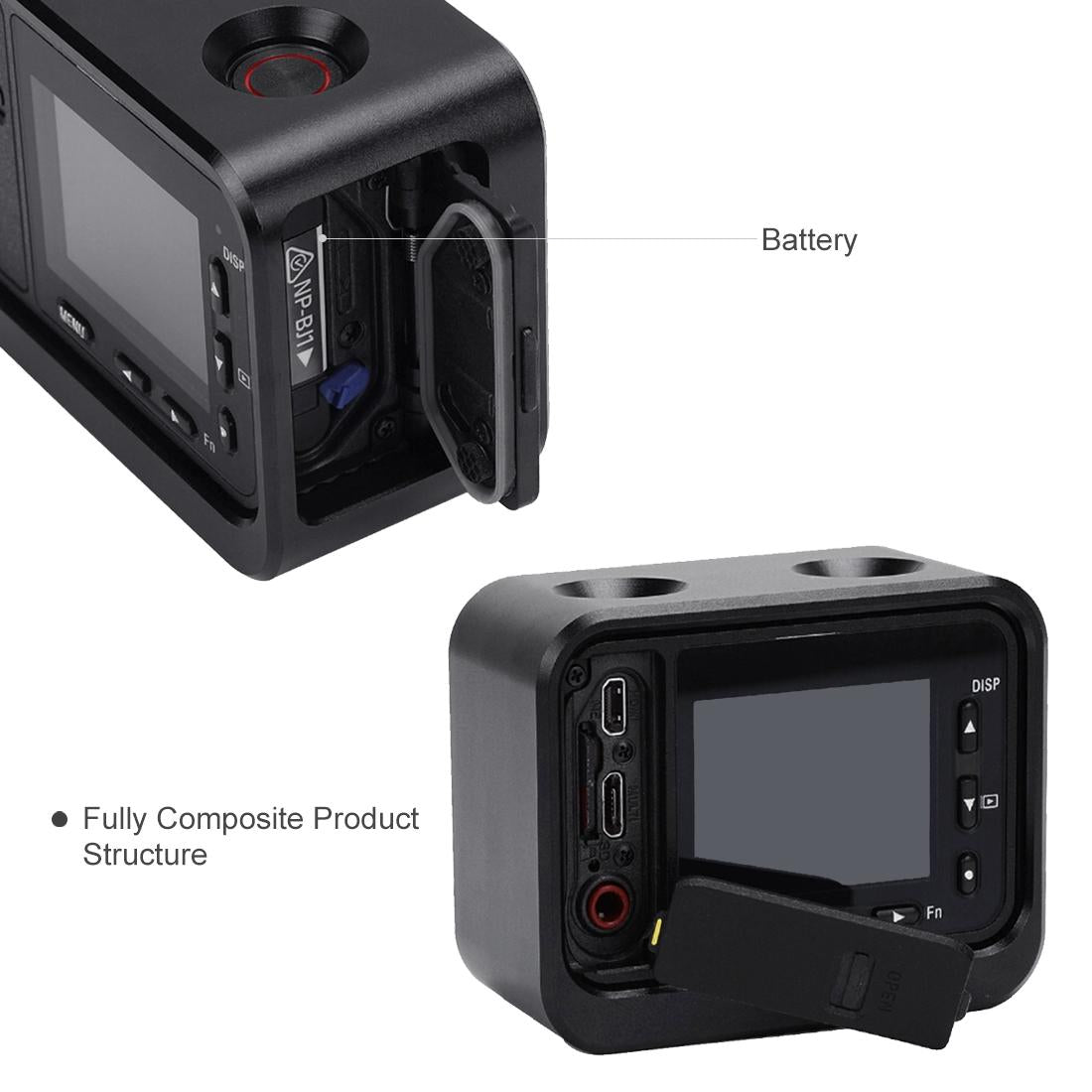 Sony Rx0 Protective Cage with 37mm Lens and Sunshade - Blue 10