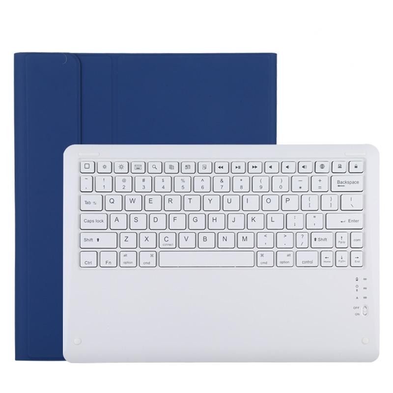 12.9 Ipad Pro 2020 Bluetooth Leather Case With Detachable Holder - Blue 11