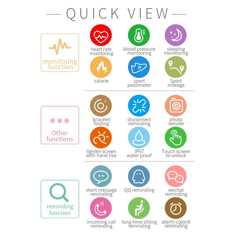 Waterproof Smart Bracelet With Step Heart And Sleep Monitoring - Ip67 - Blue 4