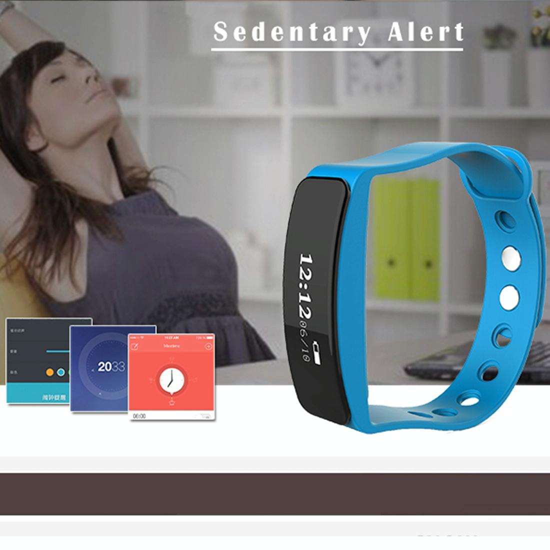 Waterproof Oled Bluetooth Smart Bracelet With Pedometer And Remote Capture For Android / Ios - Blue 9