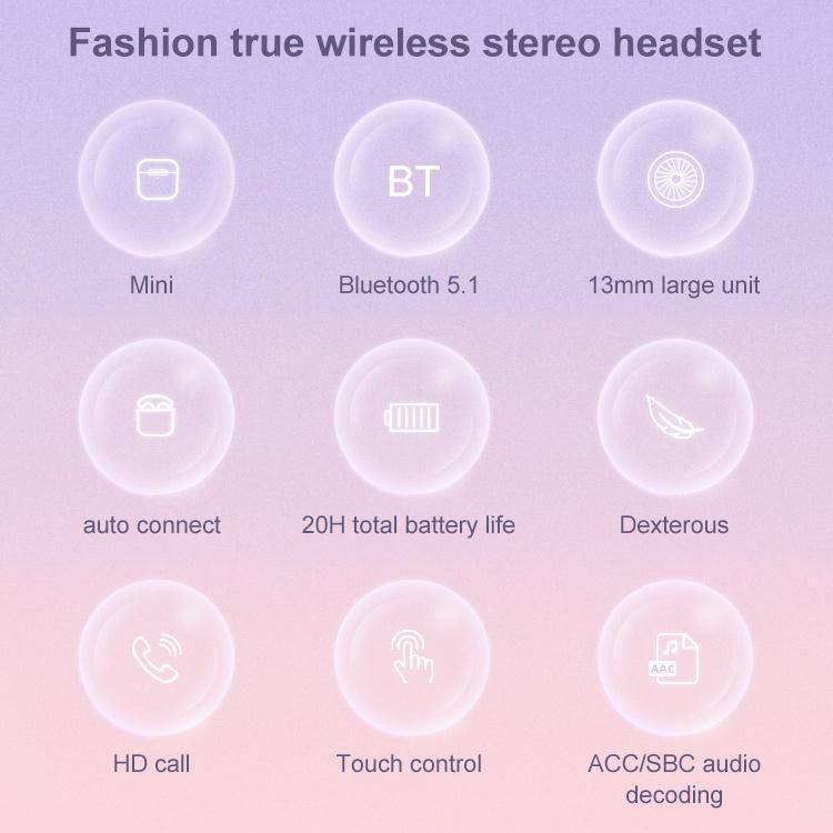 True Wireless Stereo Bluetooth 5.0 Earphones - Tn22 - Blue 3