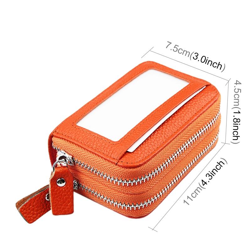 11-slot Rfid Blocking Leather Card Holder Wallet with Coin Pocket - Blue 3