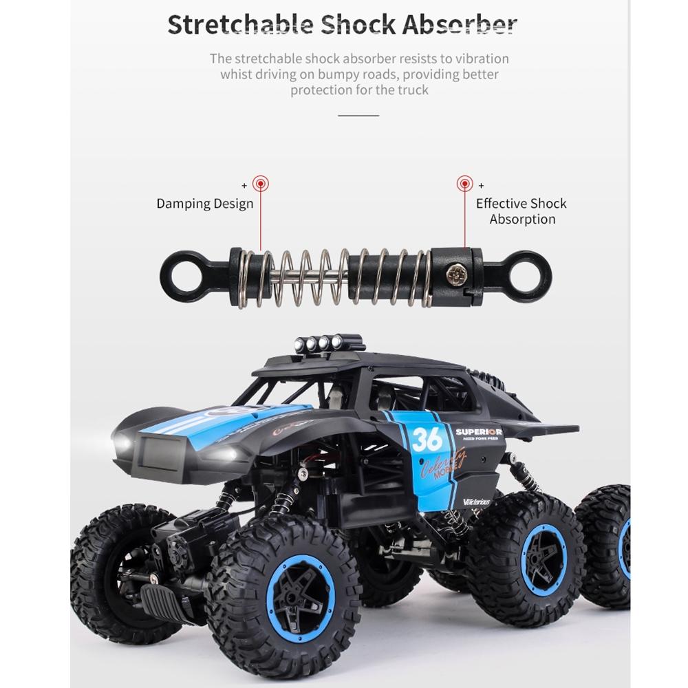 6-drive 2.4g Rc Off-road Car - Remote Control Vehicle - Blue 3