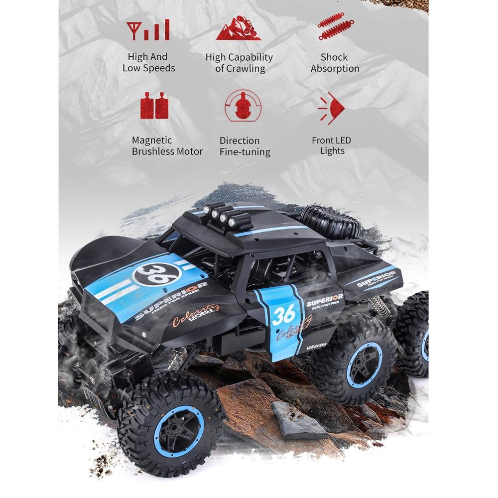 6-drive 2.4g Rc Off-road Car - Remote Control Vehicle - Blue 6