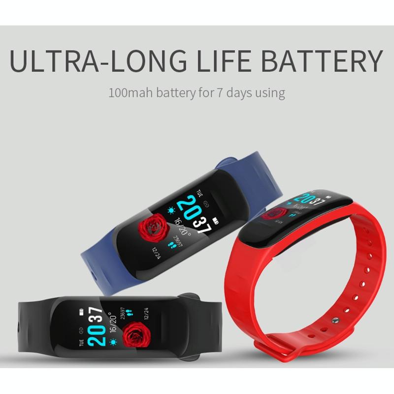 Waterproof Smart Bracelet With Step Heart And Sleep Monitoring - Ip67 - Blue 6