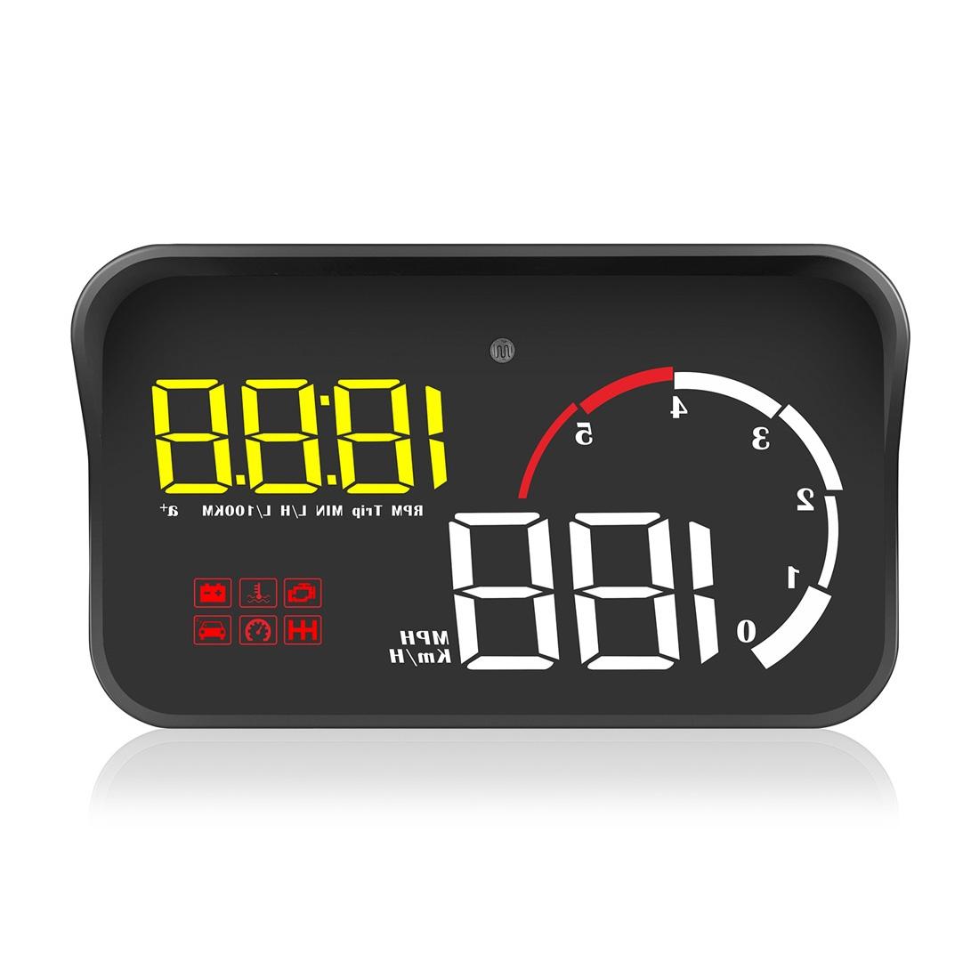 Universal Car Obd2 Hud 3.5 Inch Vehicle Head Up Display - Blue 3