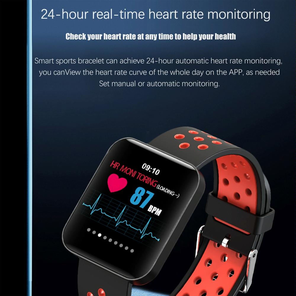Waterproof Smart Bracelet With Tft Screen And Health Monitoring - Blue 10