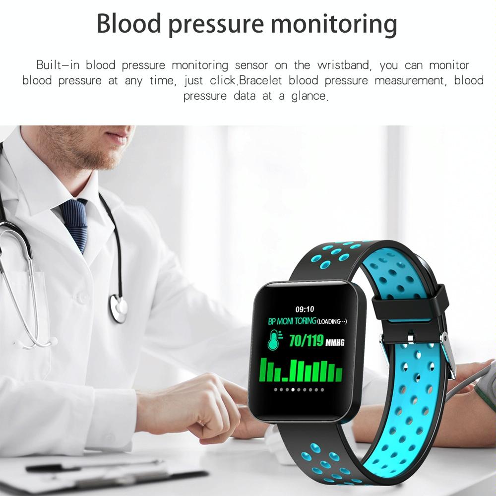 Waterproof Smart Bracelet With Tft Screen And Health Monitoring - Blue 11