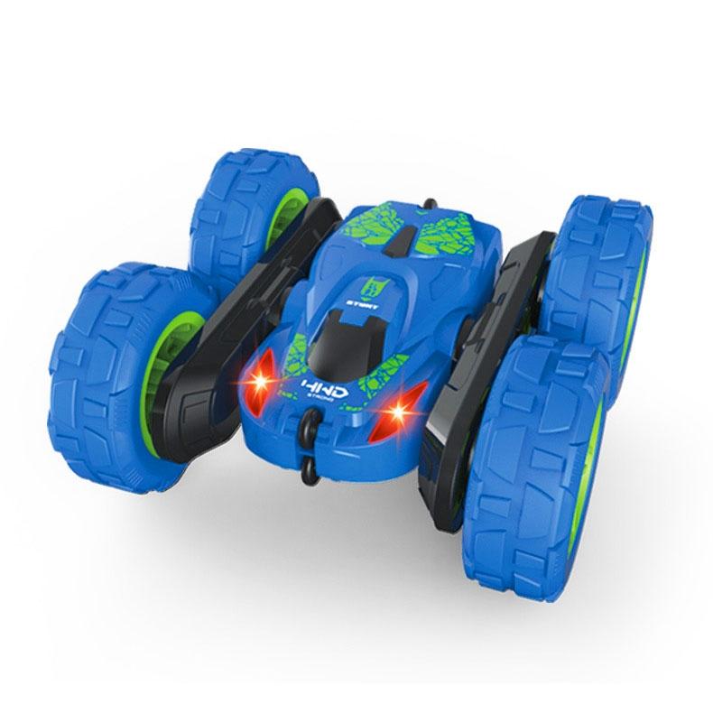 Blue Stunt Tumbling Car Toy with 2.4ghz Remote Control 3