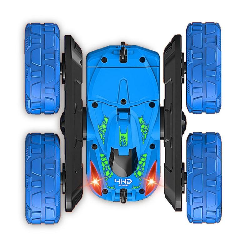 Blue Stunt Tumbling Car Toy with 2.4ghz Remote Control 9