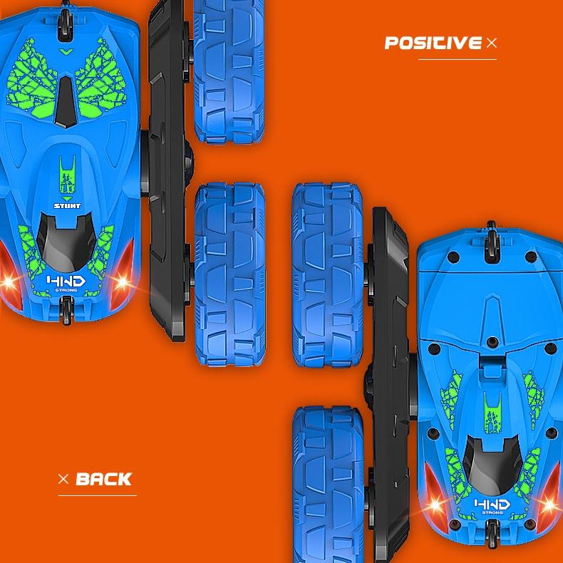 Blue Stunt Tumbling Car Toy with 2.4ghz Remote Control 15