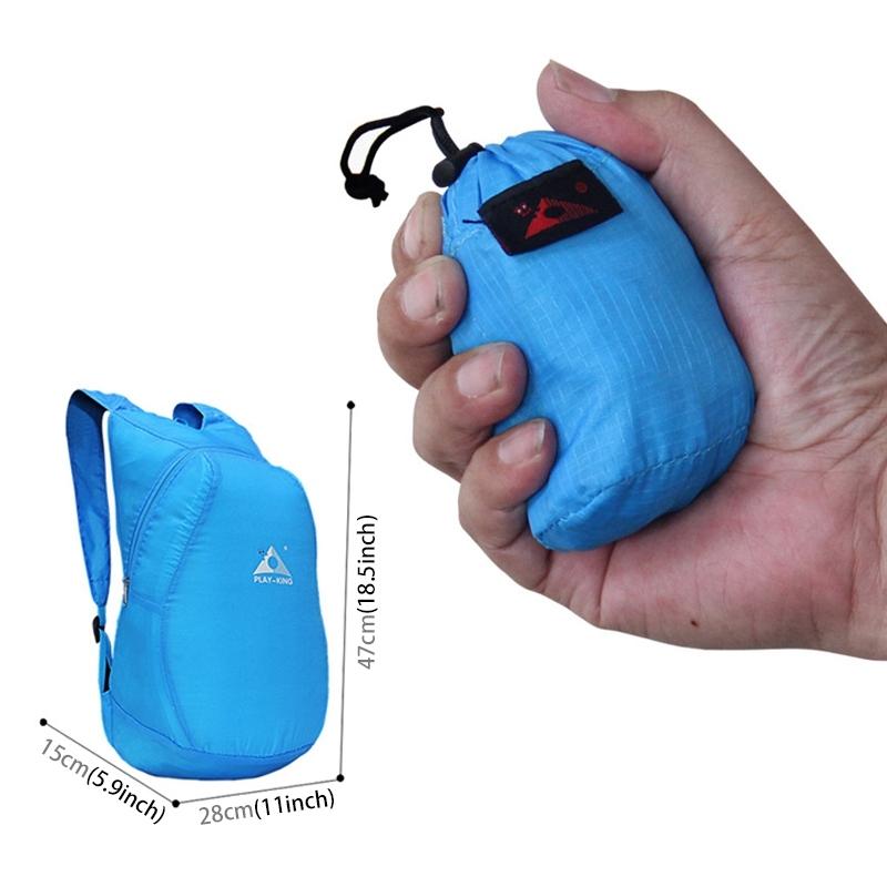 Ultralight Foldable Anti Splash Bag For Outdoor Climbing 20L Capacity Max Load 15Kg - Blue 14