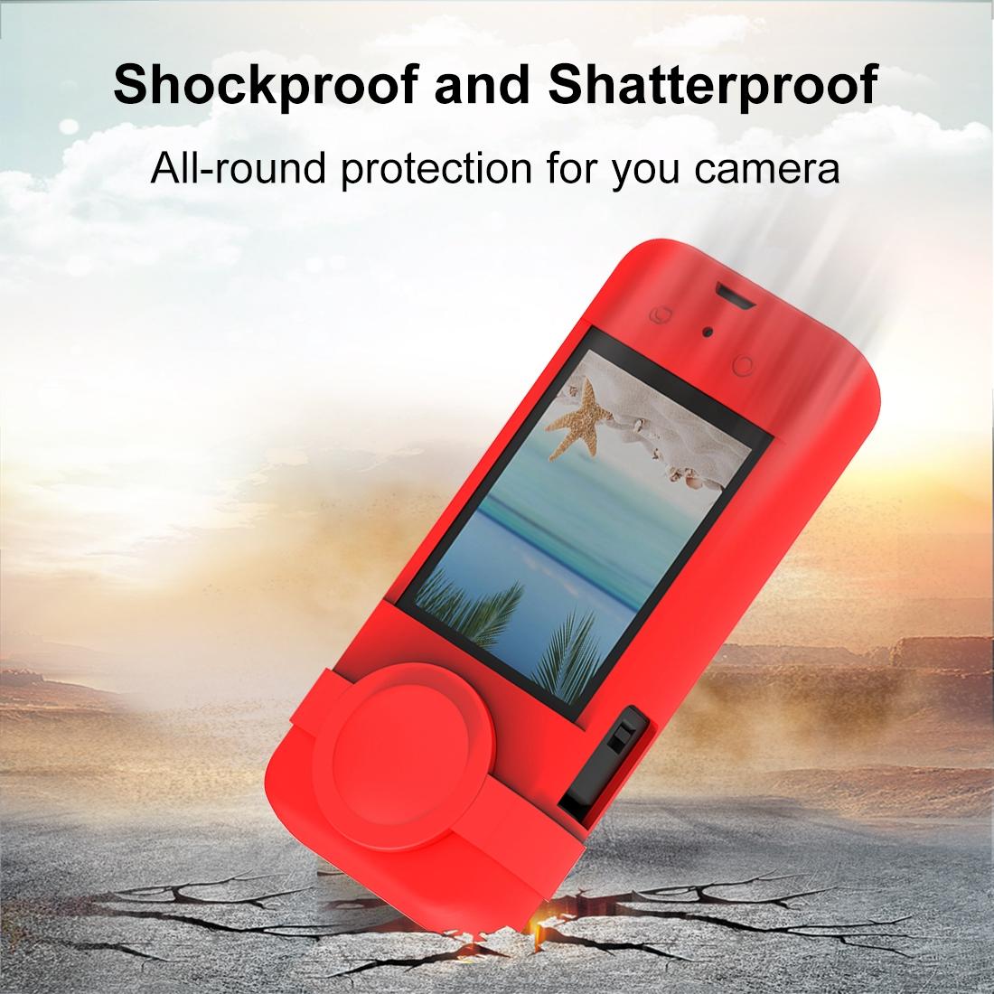 Silicone Protective Case with Lens Cover for Insta360 X3 - Blue 4