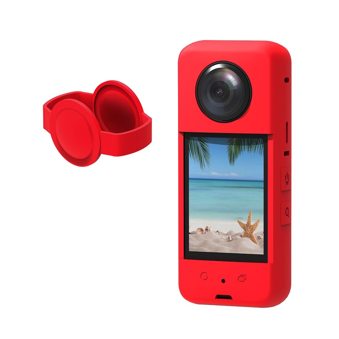 Silicone Protective Case with Lens Cover for Insta360 X3 - Blue 6