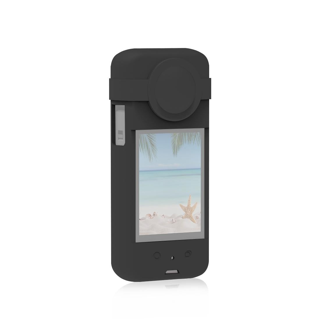 Silicone Protective Case with Lens Cover for Insta360 X3 - Blue 8