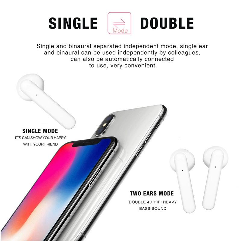 Wireless Touch Earphones with Magnetic Charging Box - Bluetooth 5.0 - Blue 9
