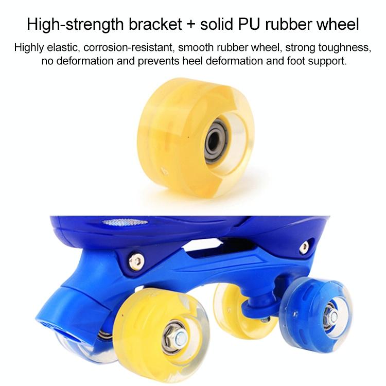Kids Double-row Roller Skates - Full-flash White Size s - Blue 8