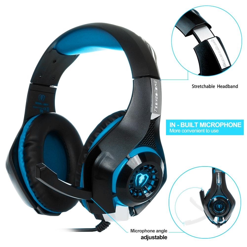 Gm-1 Gaming Headset With Mic & Led Blue 7