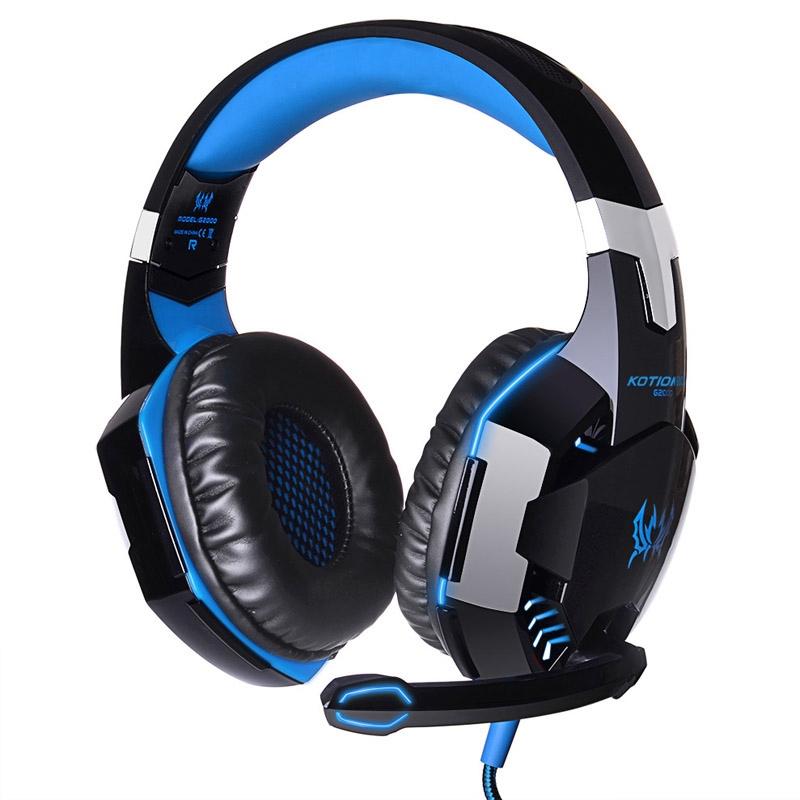 Over-Ear Gaming Headset With Mic & Led Light 2.2M Cable - Blue 3