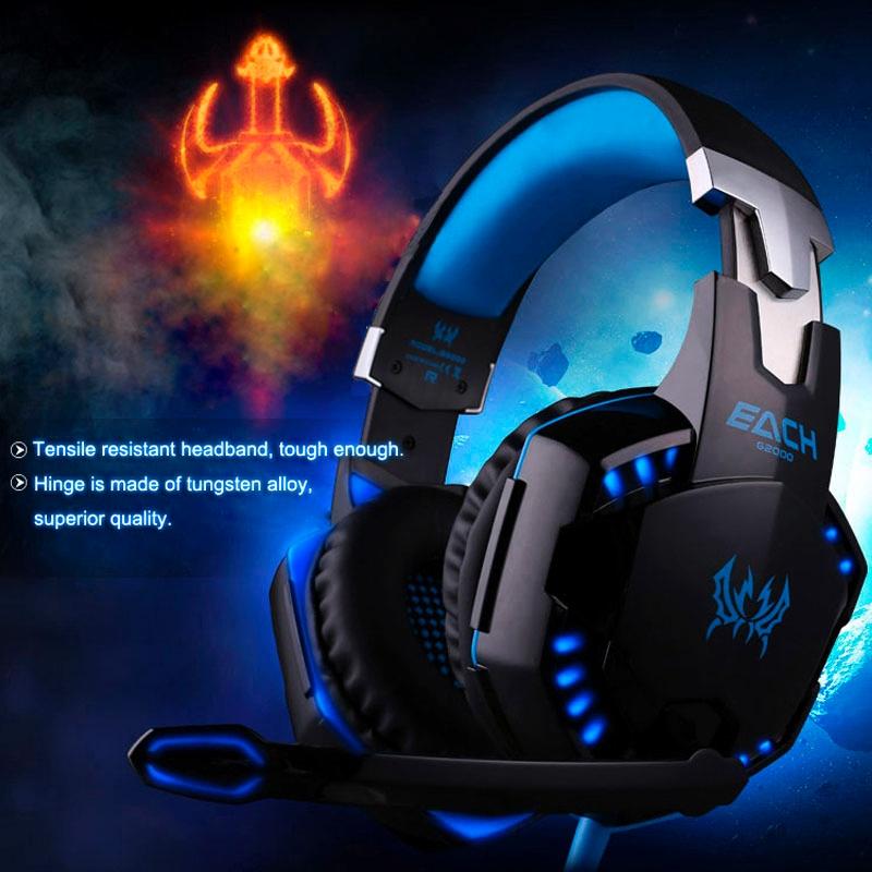Over-Ear Gaming Headset With Mic & Led Light 2.2M Cable - Blue 7