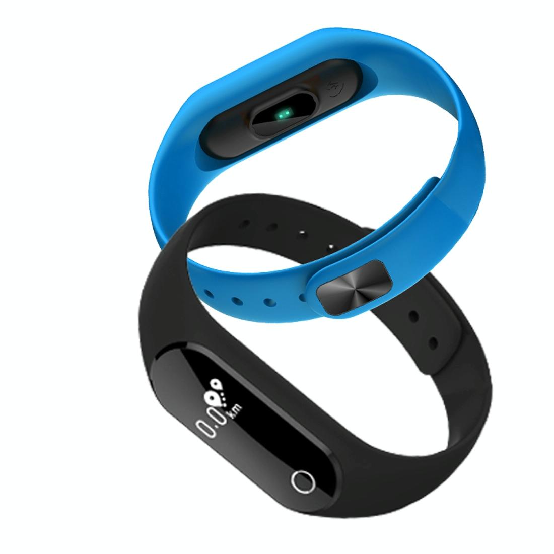 Waterproof Oled Smart Bracelet With Bluetooth Hr Monitor Pedometer And Remote Capture For Android / Ios - Blue 15