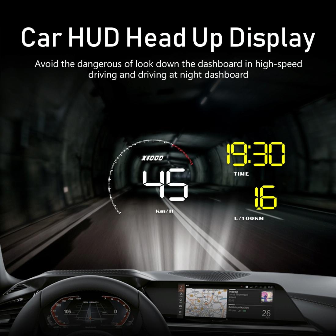 Universal Car Obd2 Hud 5.5 Inch Display Blue 8